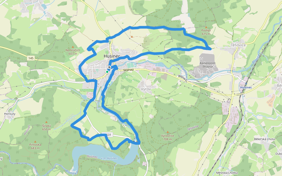 [Z] NS Husinecká walking route map in Husinec
