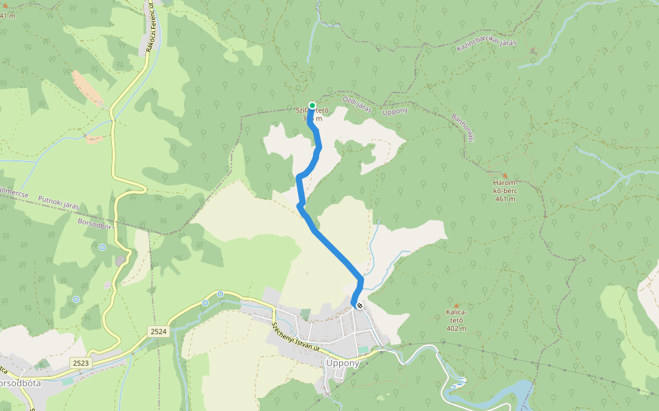 K■ walking route map in Uppony