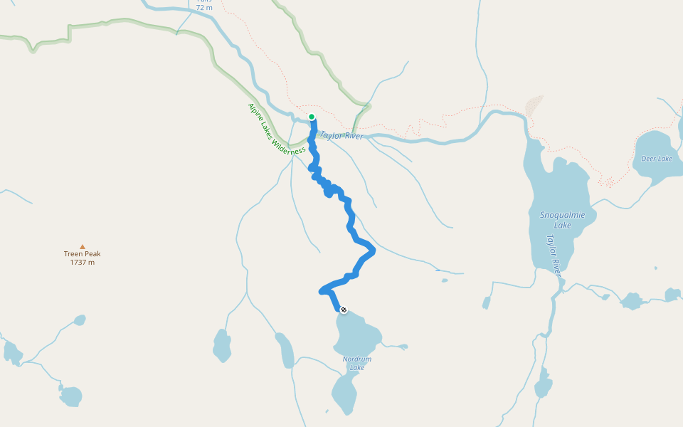 Nordrum Lake Trail Hiking Baring, Washington Pacer