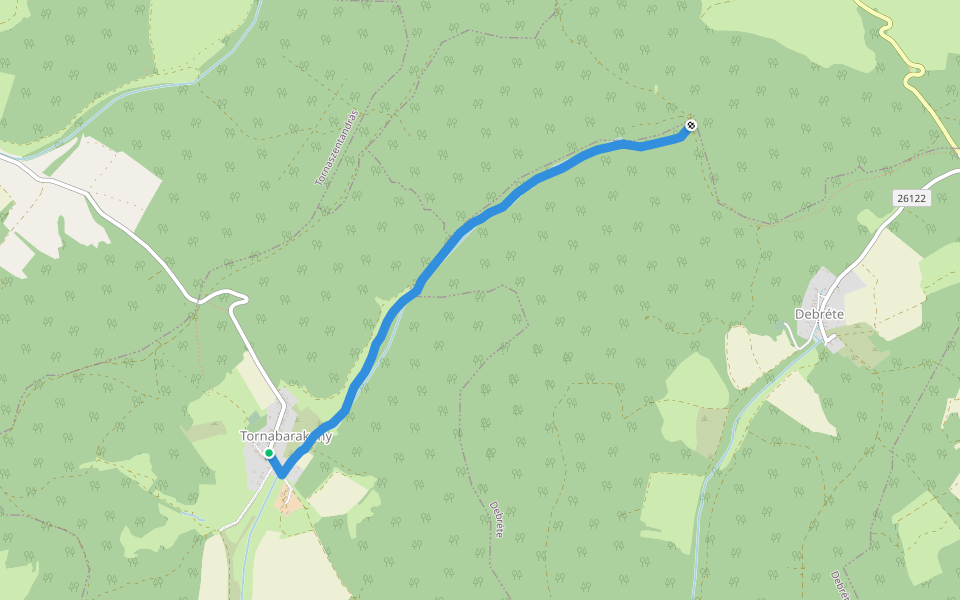 K+ walking route map in Tornabarakony