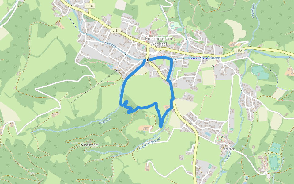 Spazierweg 12 walking route map in Kirchberg am Wechsel-Markt