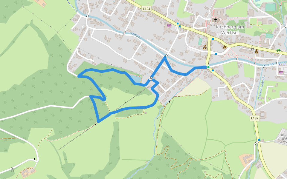 Spazierweg 6 walking route map in Kirchberg am Wechsel-Markt