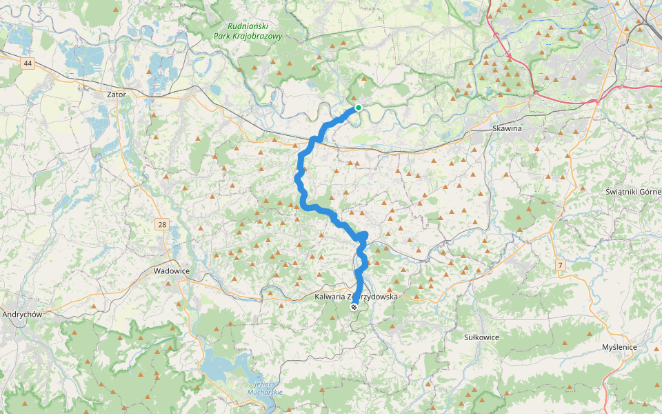 Szlak Maryjny - etap 6. walking route map in Czernichów