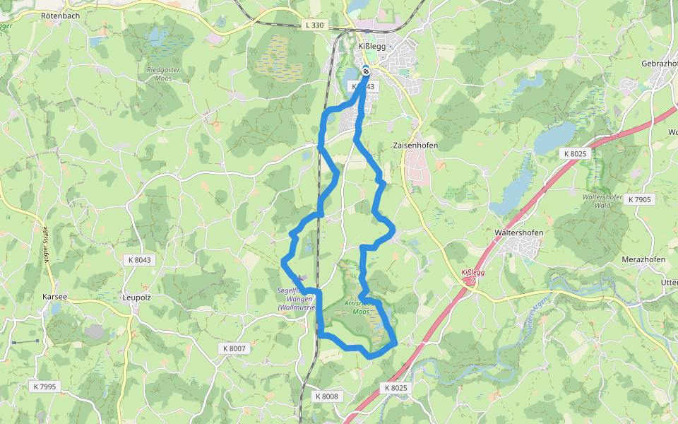 Kißlegg: W 11 walking route map in Kißlegg
