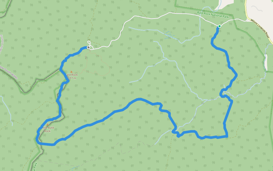 Carrolls Creek Walk walking route map in Carrolls Creek
