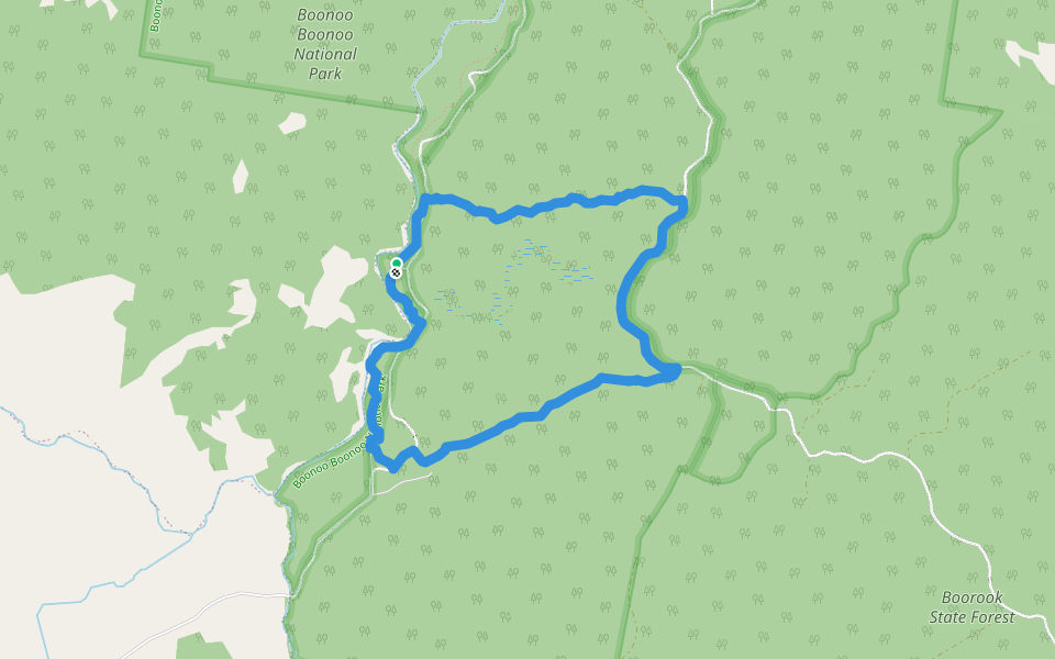 Cockatoo Walk walking route map in Boorook