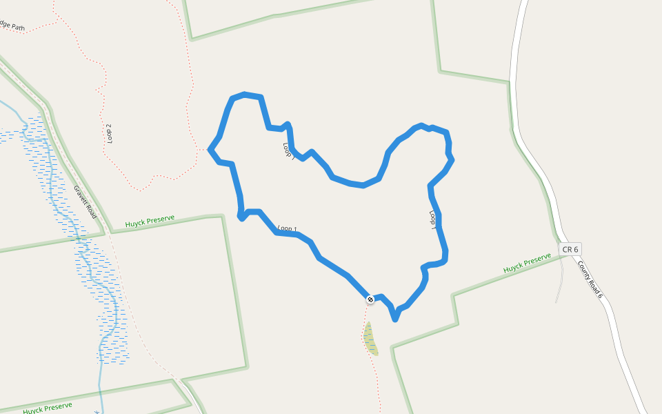 Loop 1 walking route map in Rensselaerville