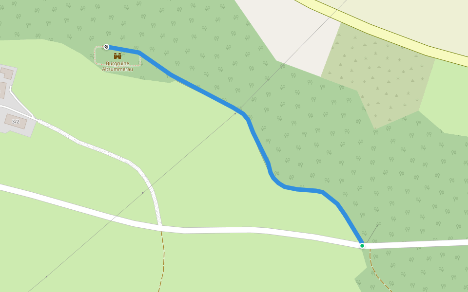 Ruine Altsummerau walking route map in Tettnang