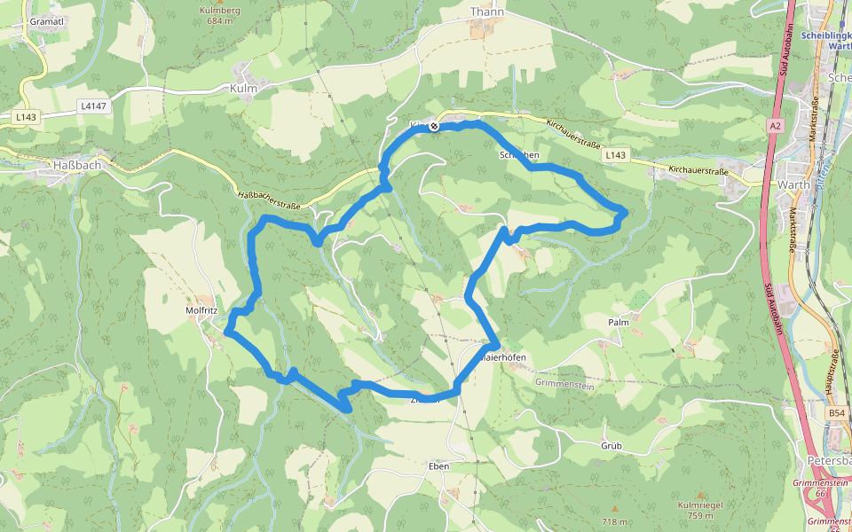 Mostheurigen Weg (Ausgangspunkt: Kirchau Kirchenplatz) walking route map in Kirchau