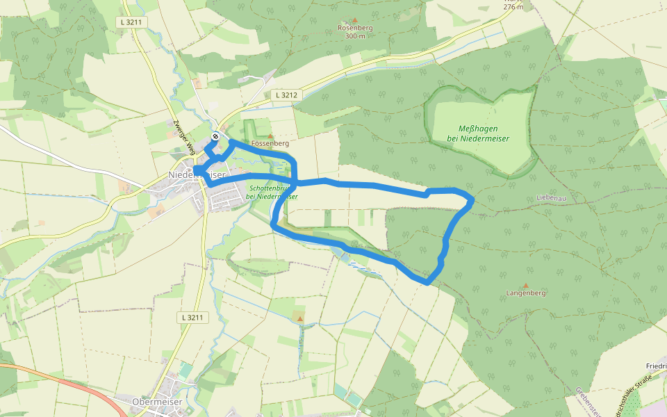 Niedermeiser - N5 walking route map in Liebenau