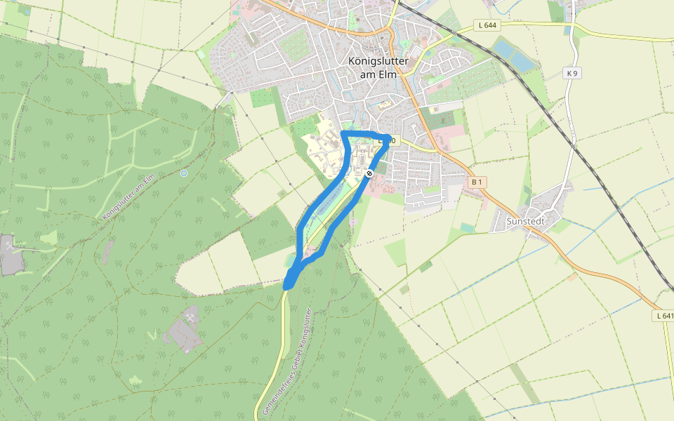 Elm Rundwanderweg 19 walking route map in Königslutter