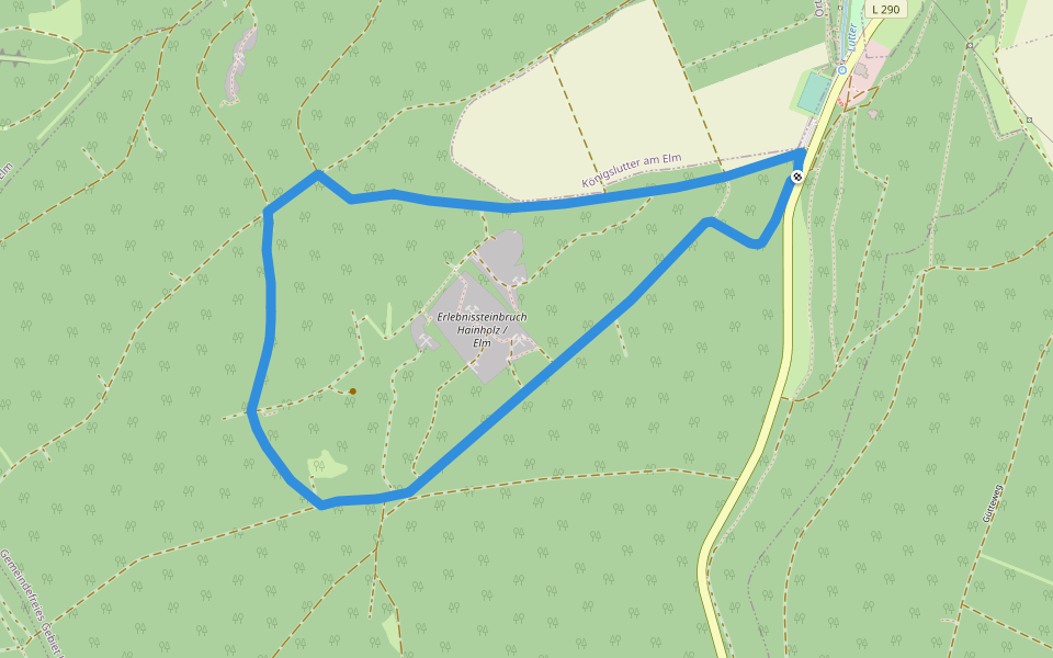 Elm Rundwanderweg 18 walking route map in Königslutter
