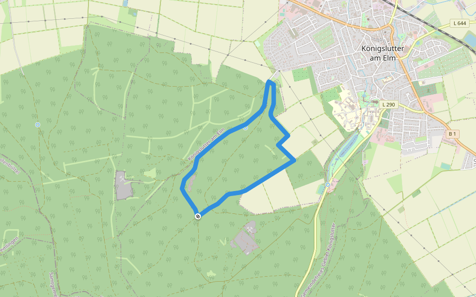 Elm Rundwanderweg 20 walking route map in Königslutter