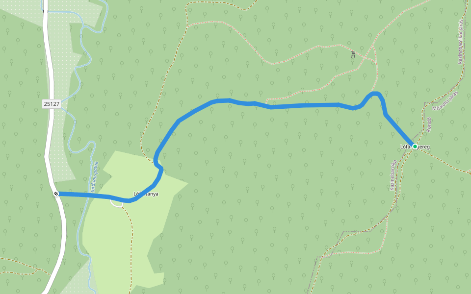 P■ walking route map in Kazincbarcika