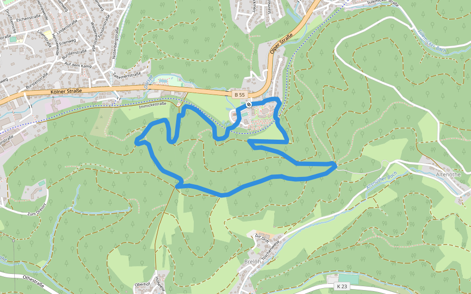 Bergneustadt Rundweg A1 (Bonte Kerk) walking route map in Bergneustadt