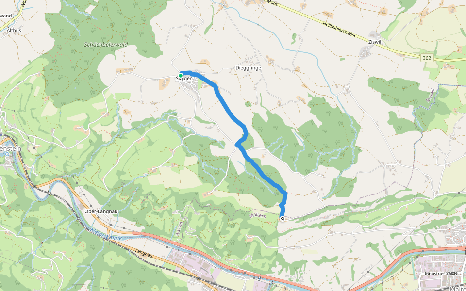 Sigigen - Tschäpperslehn walking route map in Sigigen