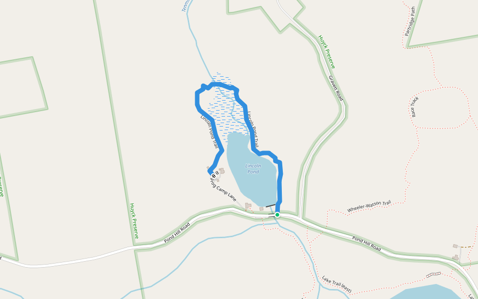 Lincoln Pond Trail walking route map in Rensselaerville