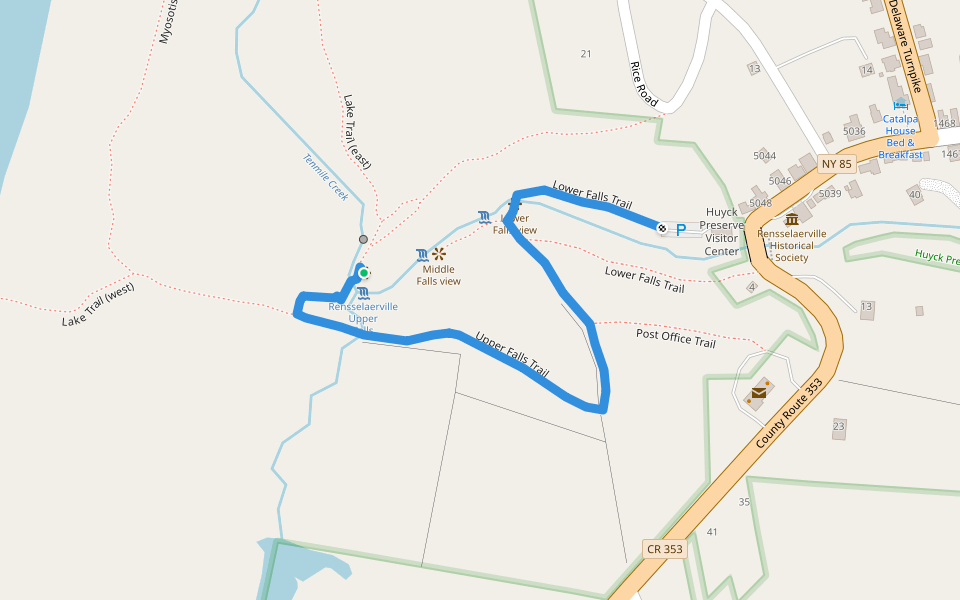 Falls Trail Walking and Running Rensselaerville, New York Pacer