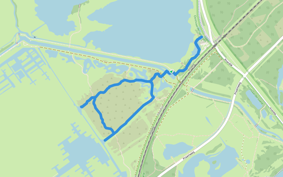 Zeearendroute walking route map in Lelystad