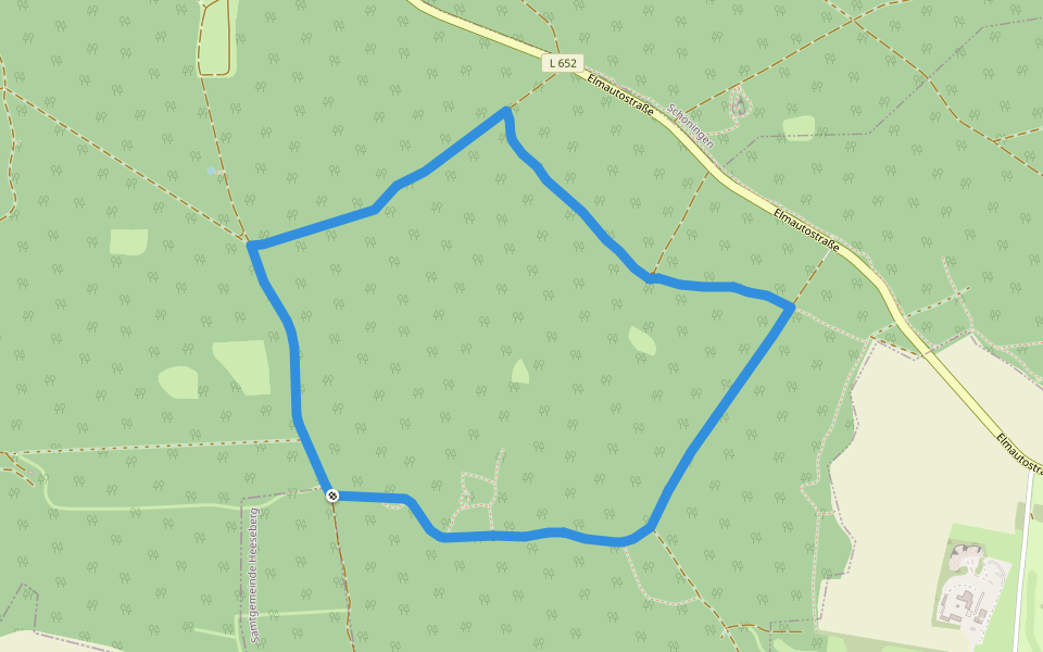 Elm Rundwanderweg 2 walking route map in Schöningen