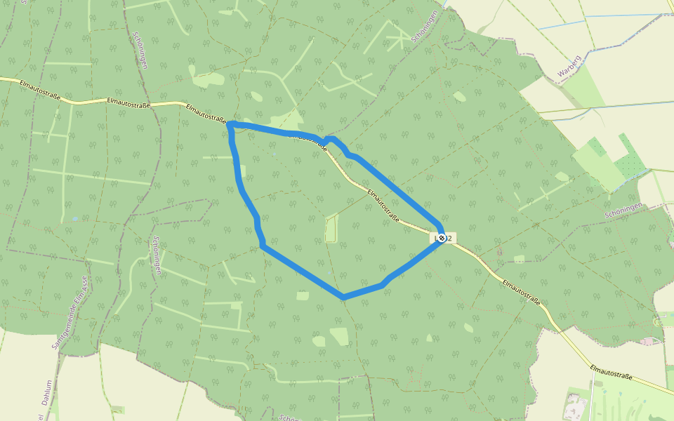 Elm Rundwanderweg 5 walking route map in Schöningen
