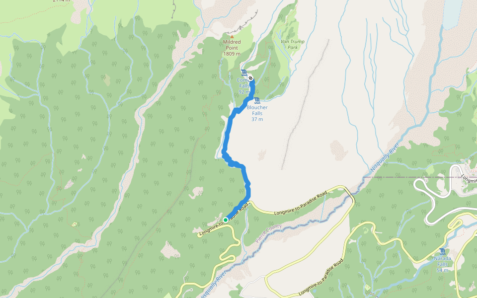 Comet Falls Trail Hiking Ashford, Washington Pacer