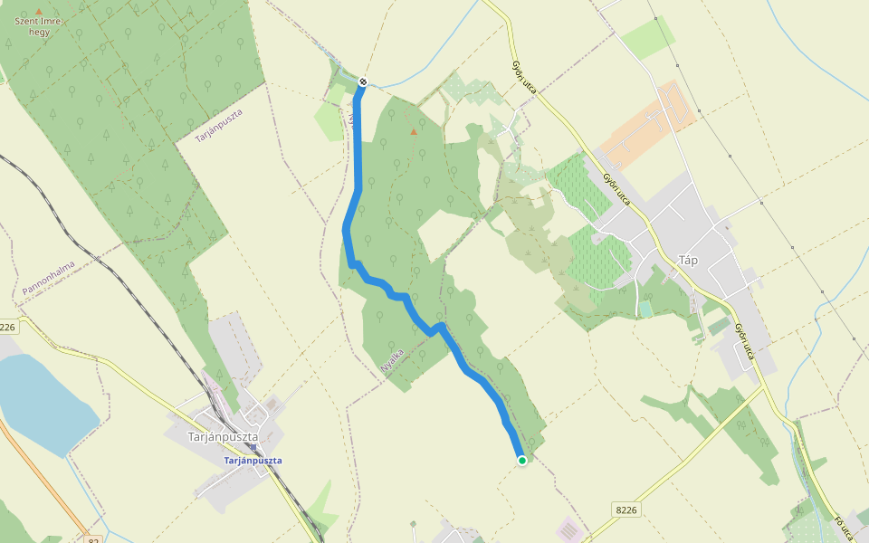 S+ walking route map in Győrasszonyfa
