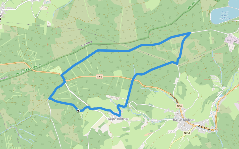 2. Promenade de l'Ancienne Barrière walking route map in Trois-Ponts