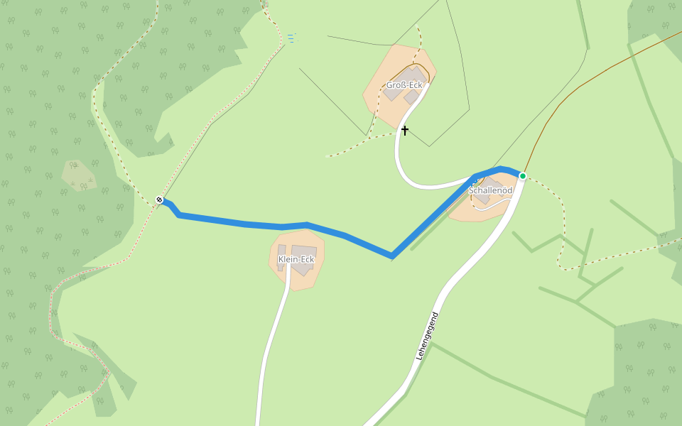 Wanderweg Frankenfelsberg walking route map in Lehengegend