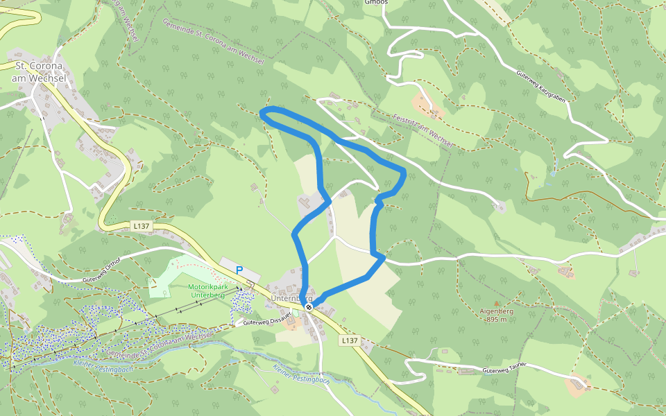 Panoramaweg (Unternberg) walking route map in Sankt Corona am Wechsel