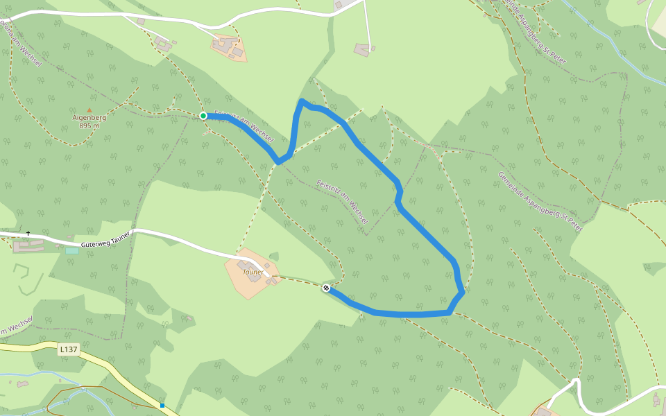 Schwammerlweg über Petruskapelle (Unternberg) walking route map in Feistritz am Wechsel