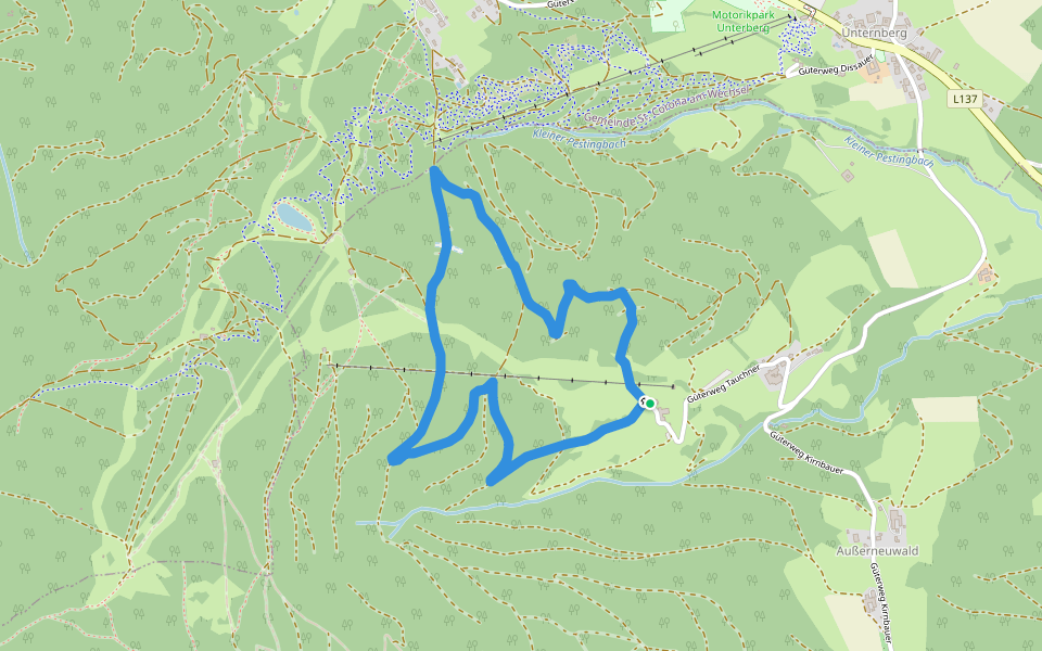 Simas Hütt'n Weg walking route map in Neuwald