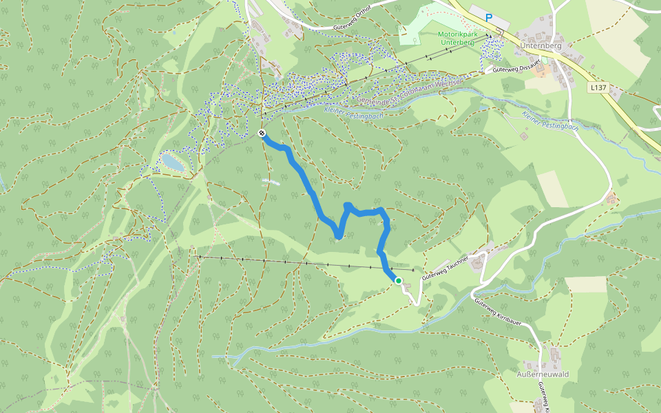 Simashütte - Orthof walking route map in Neuwald