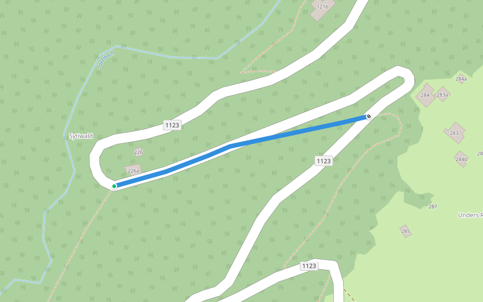 Sytikehr - Ried walking route map in Wilderswil