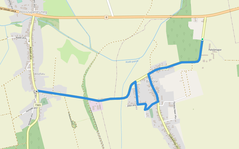 K■ walking route map in Bögöte