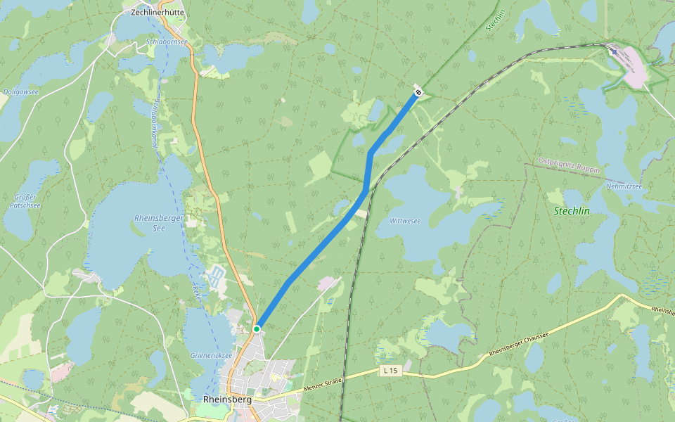 Ww Beerenbusch - Rheinsberg walking route map in Rheinsberg