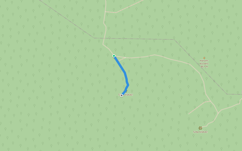 K▲ (Három-kő-bérc 2) walking route map in Bánhorváti