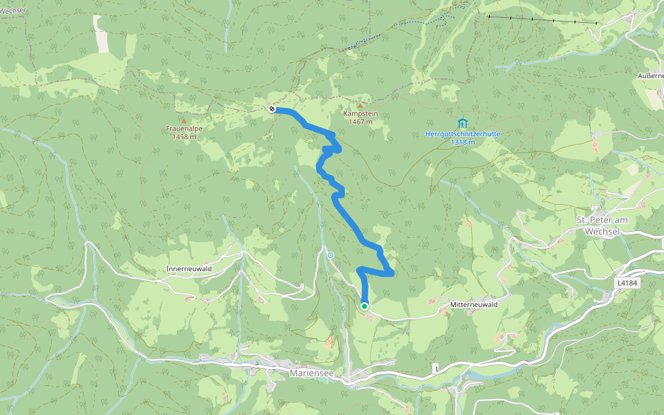 Gasthof Platzer - Kampsteiner Schwaig walking route map in Neuwald