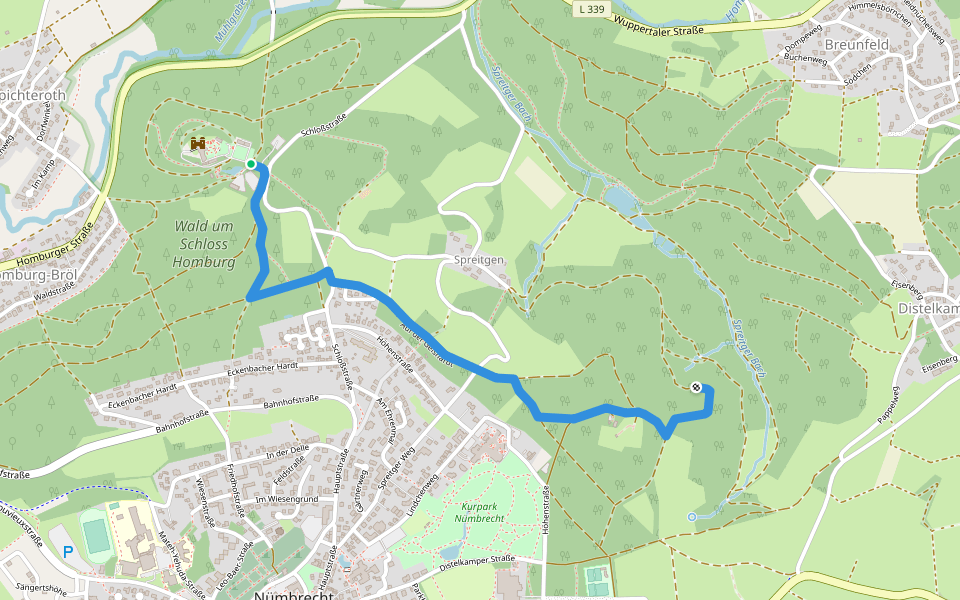 [21] Klangpfad walking route map in Nümbrecht