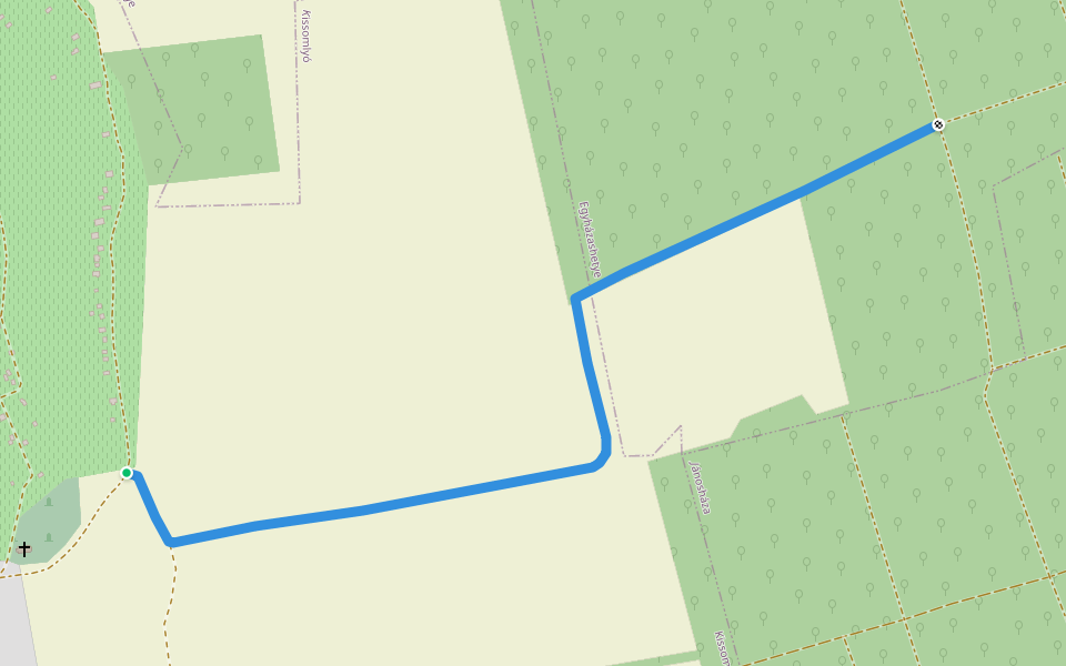 S+ walking route map in Kissomlyó
