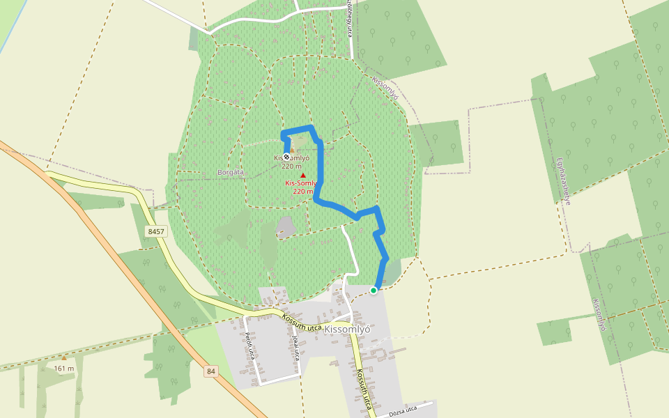 S▲ walking route map in Kissomlyó