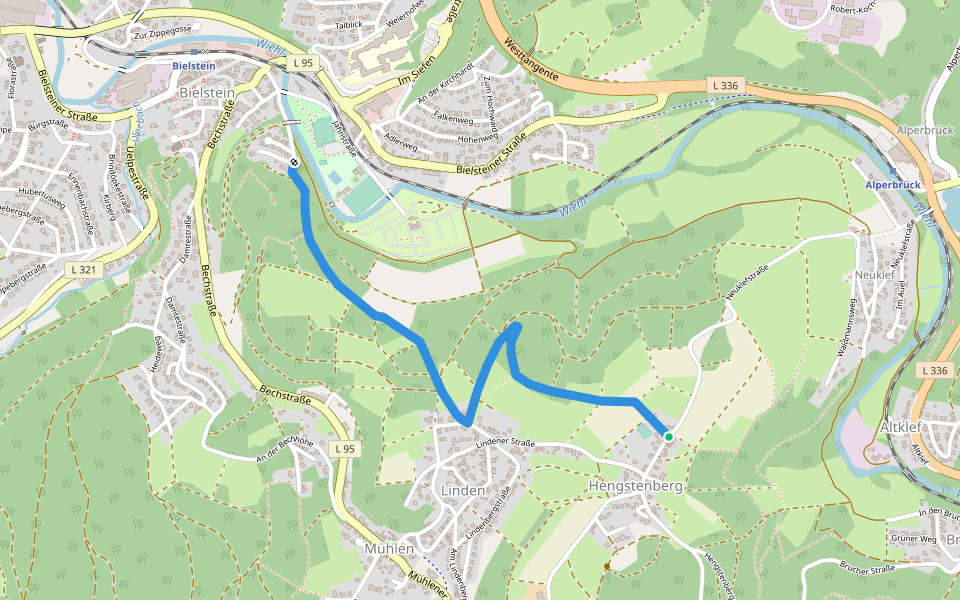[⊥] Rundweg Wiehl - Bielstein walking route map in Wiehl
