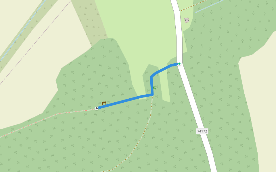 KQ walking route map in Felsőmarác