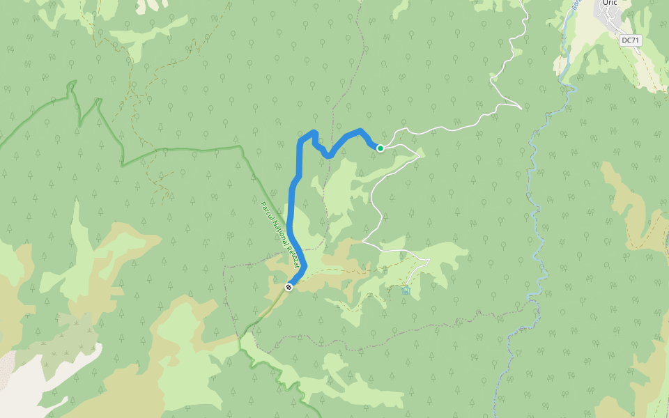 P-na Baleia - Bucura I walking route map in Șerel