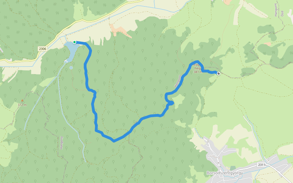 P+ walking route map in Hangony