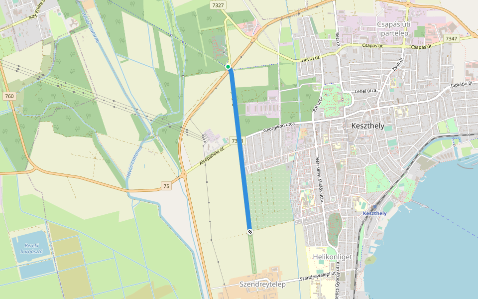 Z+ walking route map in Keszthely