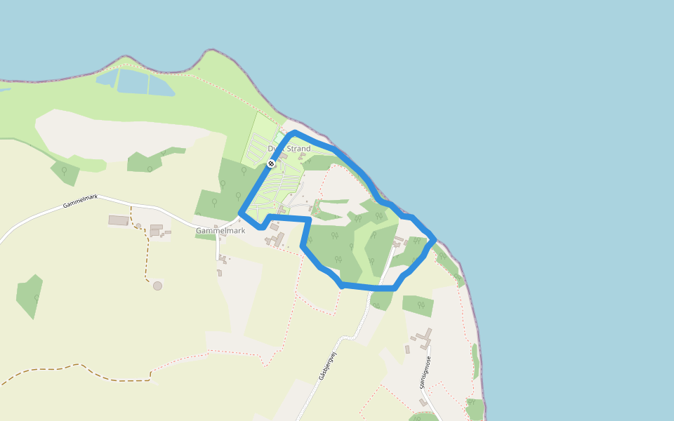 Hjertestien walking route map in Broager