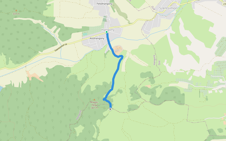 S+ (Hangony) walking route map in Hangony