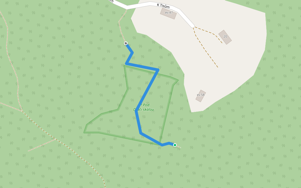 NS Fojtecké tisy walking route map in Mníšek