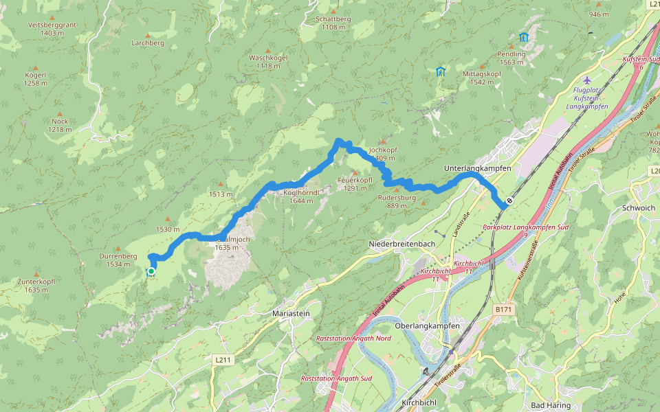 Adlerweg Etappe 4 walking route map in Embach